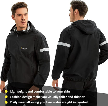 BEST Sauna Suit for Men Sweat Jacket for Men Sweat Sauna Pants Gym Workout Sweat Suit