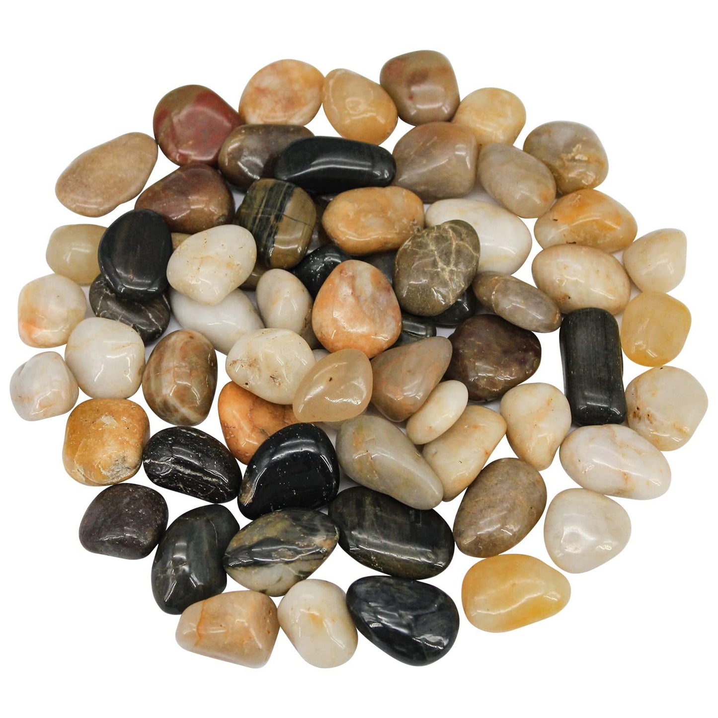 River Rocks Decorative Ornamental Pebbles Garden Landscaping Stones Gravel Filler for Home Decoration Flower Bed Fish Tank Plants Vases Succulents