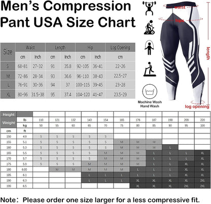 Compression Pants Men UV Blocking Running Tights 1 or 2 Pack Gym Yoga Leggings for Athletic Workout