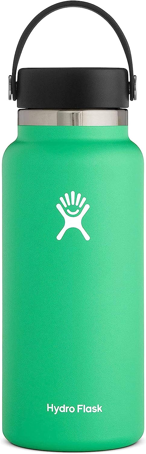 Hydro Flask Water Bottle - Stainless Steel & Vacuum Insulated - Wide Mouth 2.0 with Leak Proof Flex Cap - 32 oz, Sunflower