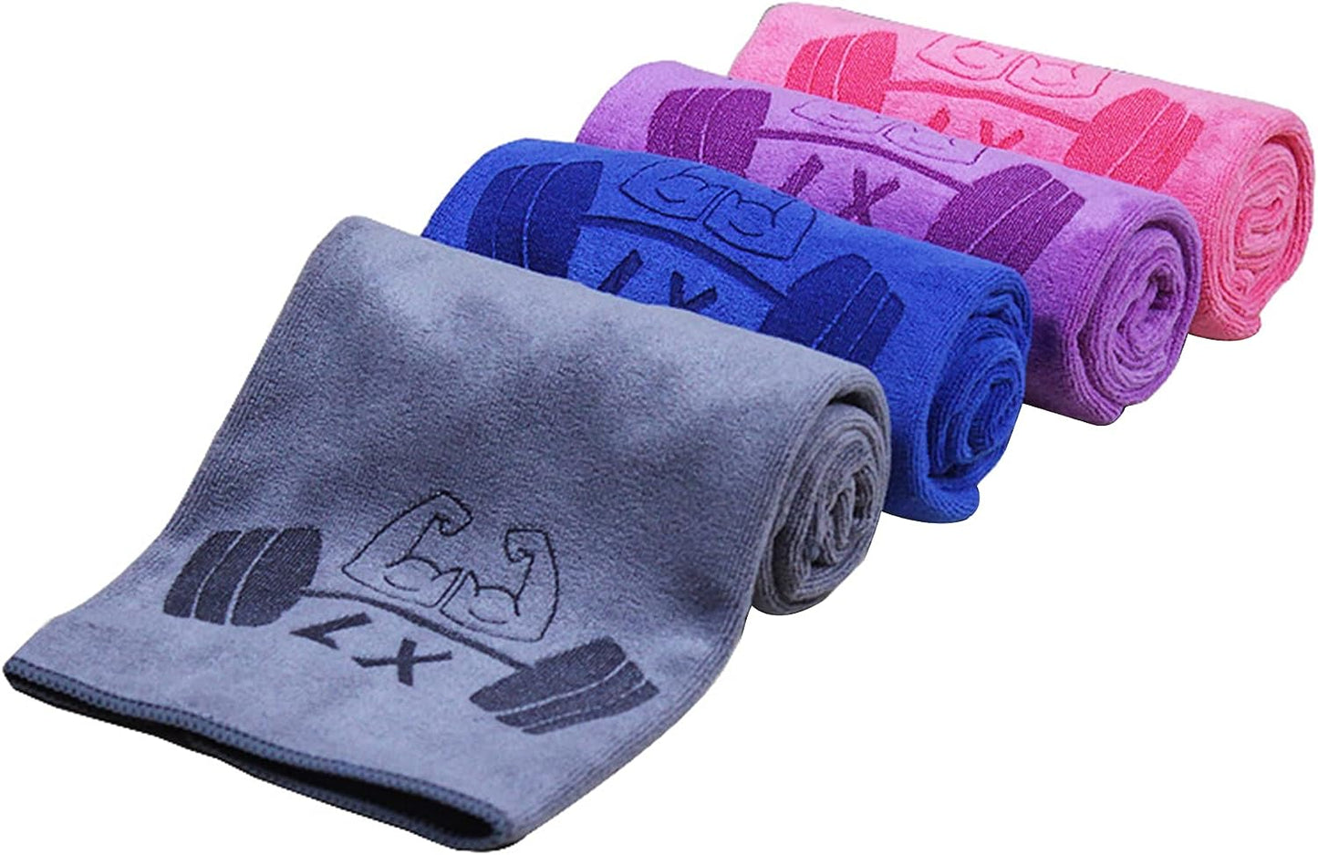 SPORT 4Pack Cotton Yoga Towel(13.7" x 27.5"), Gym Towel Set, Cool Waffle Pattern Towel for Neck and Face, Soft Breathable Towel for Yoga, Sports, Kitchen, Camping, Running, Workout