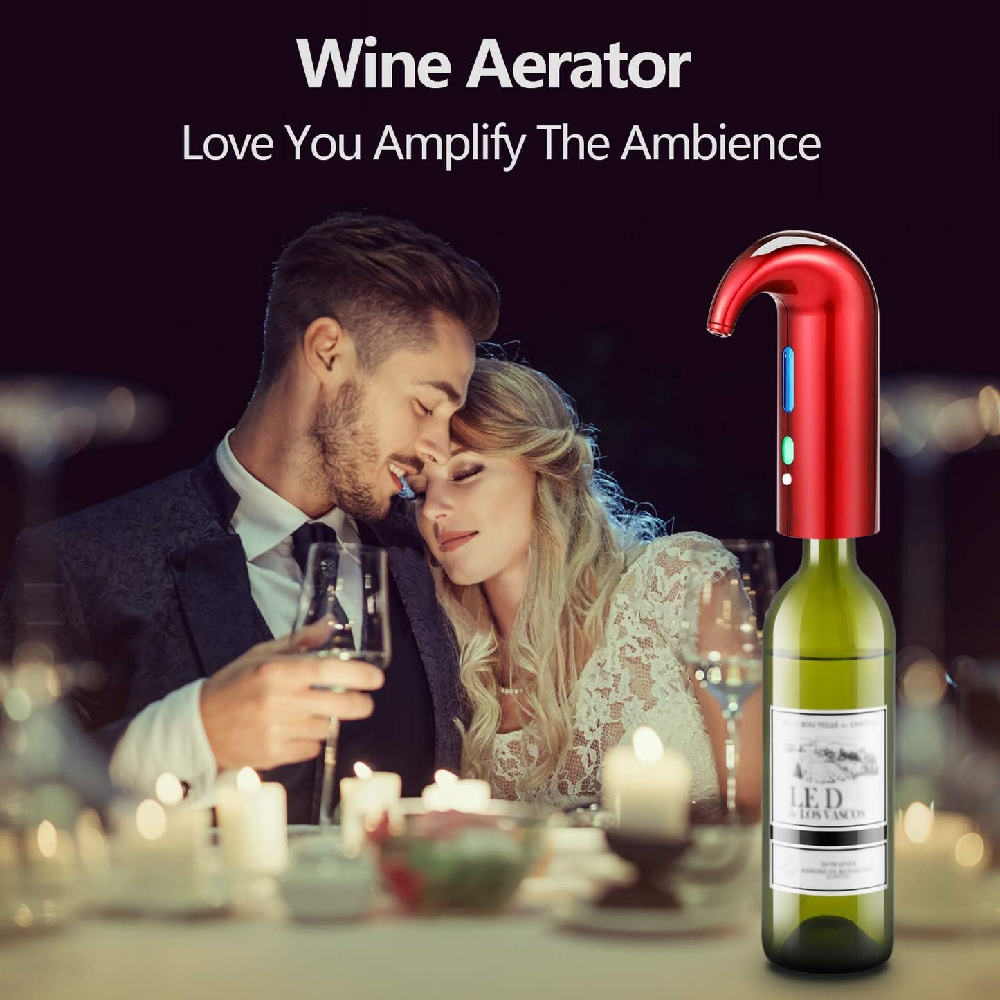 Electric Wine Aerator Gifts Electric Wine Pourer and Wine Dispenser Pump, Multi-Smart Automatic Filter Wine Dispenser with USB Rechargeable for Mother's Day Gifts, Travel, Home and Bar