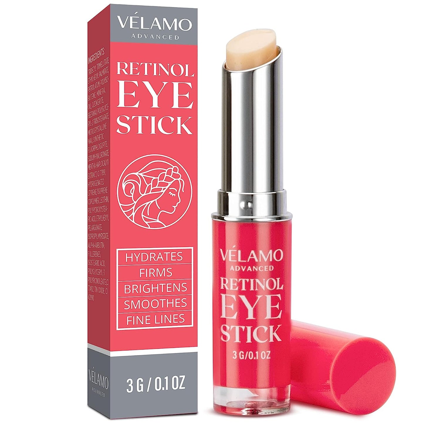 BEST Retinol Eye Stick, Retinol Eye Cream for Dark Circles and Puffiness, Visible Results in 3-4 Weeks, Under Eye Cream Anti Aging, Eye Brightener Stick, Eye Cream for Wrinkles, Brightening Eye Cream for Puffiness and Bags under Eyes, Brightening Eye Balm