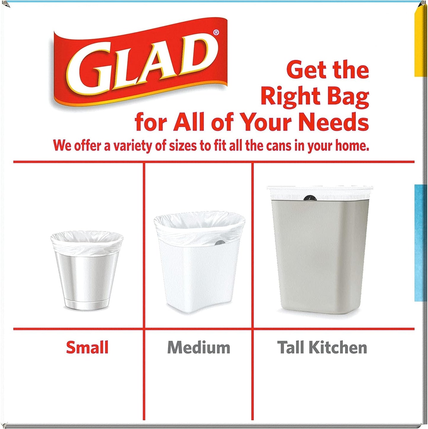 Glad OdorShield, Small Drawstring Trash Bags, Beachside Breeze, 80 Count