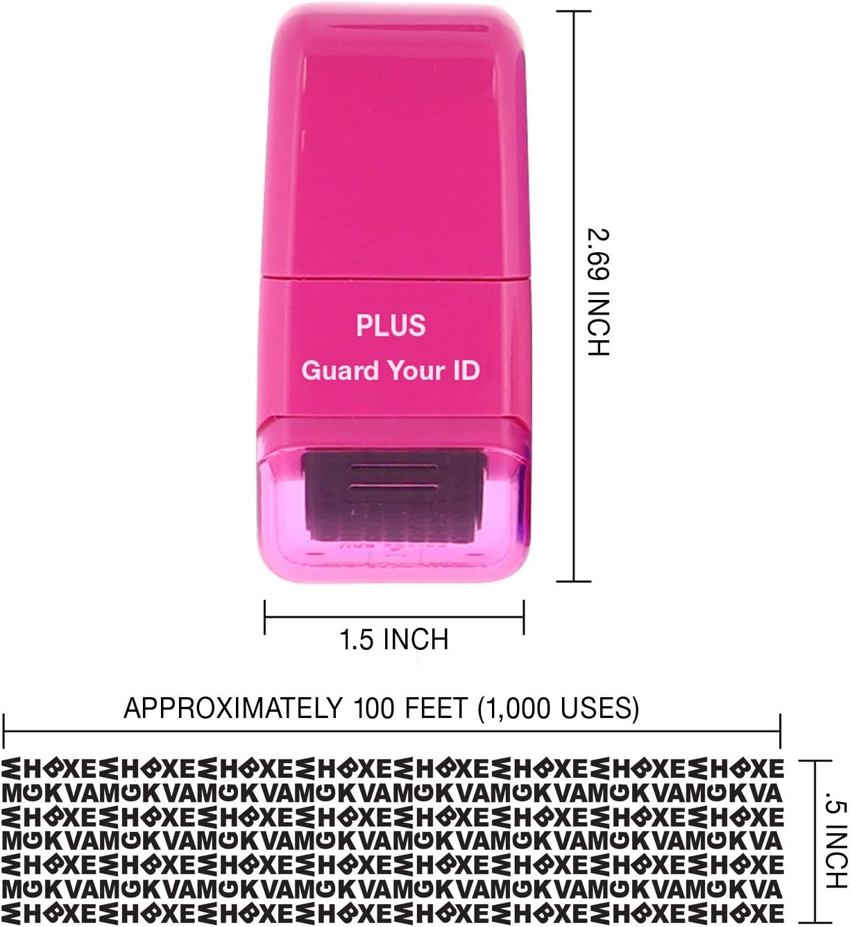 Guard Your ID Roller Identity Security Stamp Roller (Blue) IS-520CM