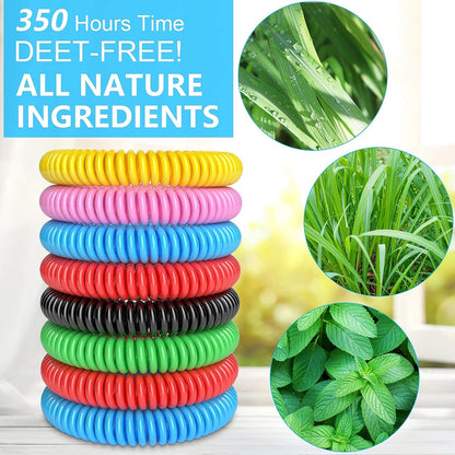 Anti Mosquito Bracelets, 24 Pack Individually Wrapped, DEET Free, Natural and Waterproof Band