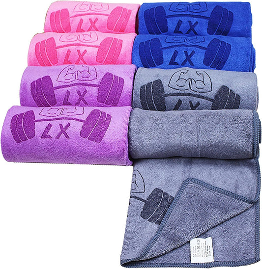 SPORT 4Pack Cotton Yoga Towel(13.7" x 27.5"), Gym Towel Set, Cool Waffle Pattern Towel for Neck and Face, Soft Breathable Towel for Yoga, Sports, Kitchen, Camping, Running, Workout