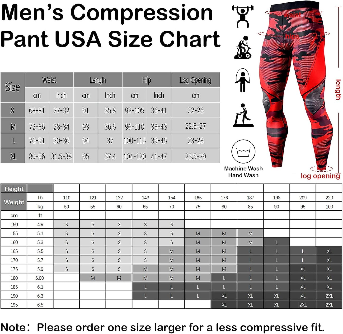 Compression Pants Men UV Blocking Running Tights 1 or 2 Pack Gym Yoga Leggings for Athletic Workout