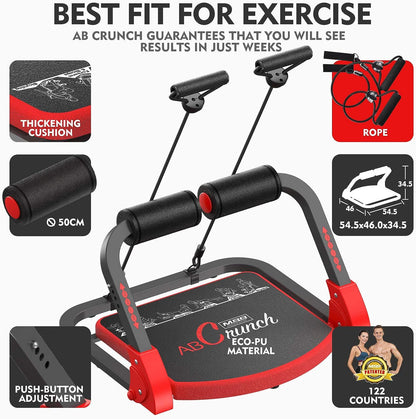 Ab Crunch Machine,Exercise Equipment for Home Gym Equipment for Strength Training with Resistance Bands, Abs and Total Body Workout,Sole Brand and Patent Owner