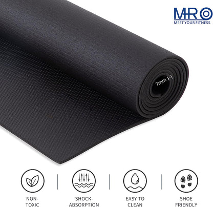 Large Exercise Mat 6'x4.5'x7mm, Ultra Durable Workout Mats for Home Gym Flooring, Non-Slip, Thick Cardio Mat for Plyo, MMA, Jump, Weightlifting- Shoe Friendly, Eco Friendly