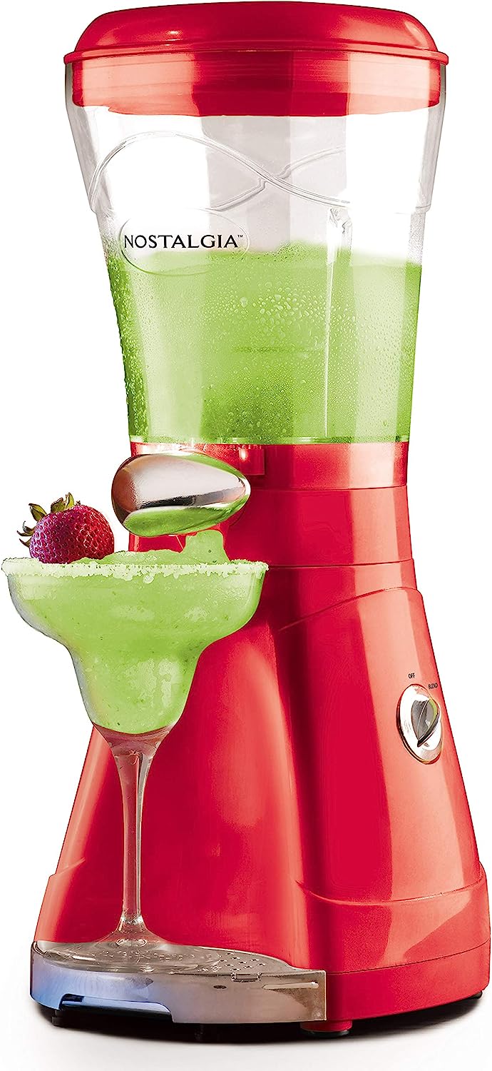 Margarita Machine - Blender for Smoothies, Margaritas, Daiquiris, and Slushies - Red - 64-Ounce