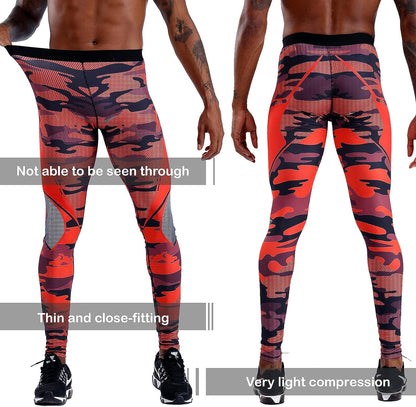 Compression Pants Men UV Blocking Running Tights 1 or 2 Pack Gym Yoga Leggings for Athletic Workout