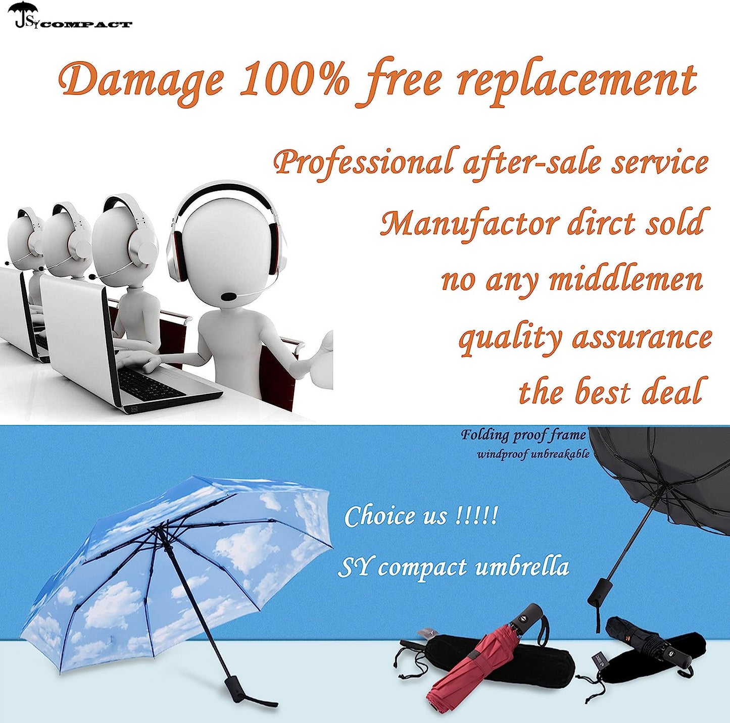 Travel Umbrella Windproof Automatic Umbrellas-Factory Outlet umbrella