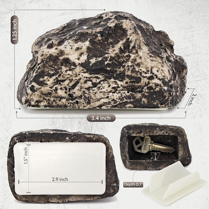 Grand Hide-a-Spare-Key Fake Rock - Looks & Feels like Real Stone - Safe for Outdoor Garden or Yard, Geocaching (1)